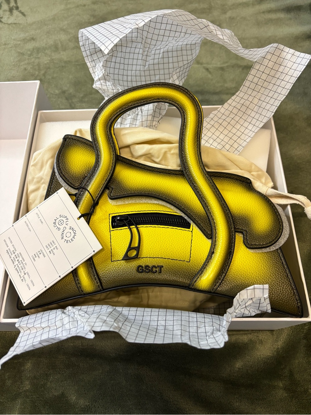 MSCHF GSCT Bag Blendi NWT Rare Ombre Yellow